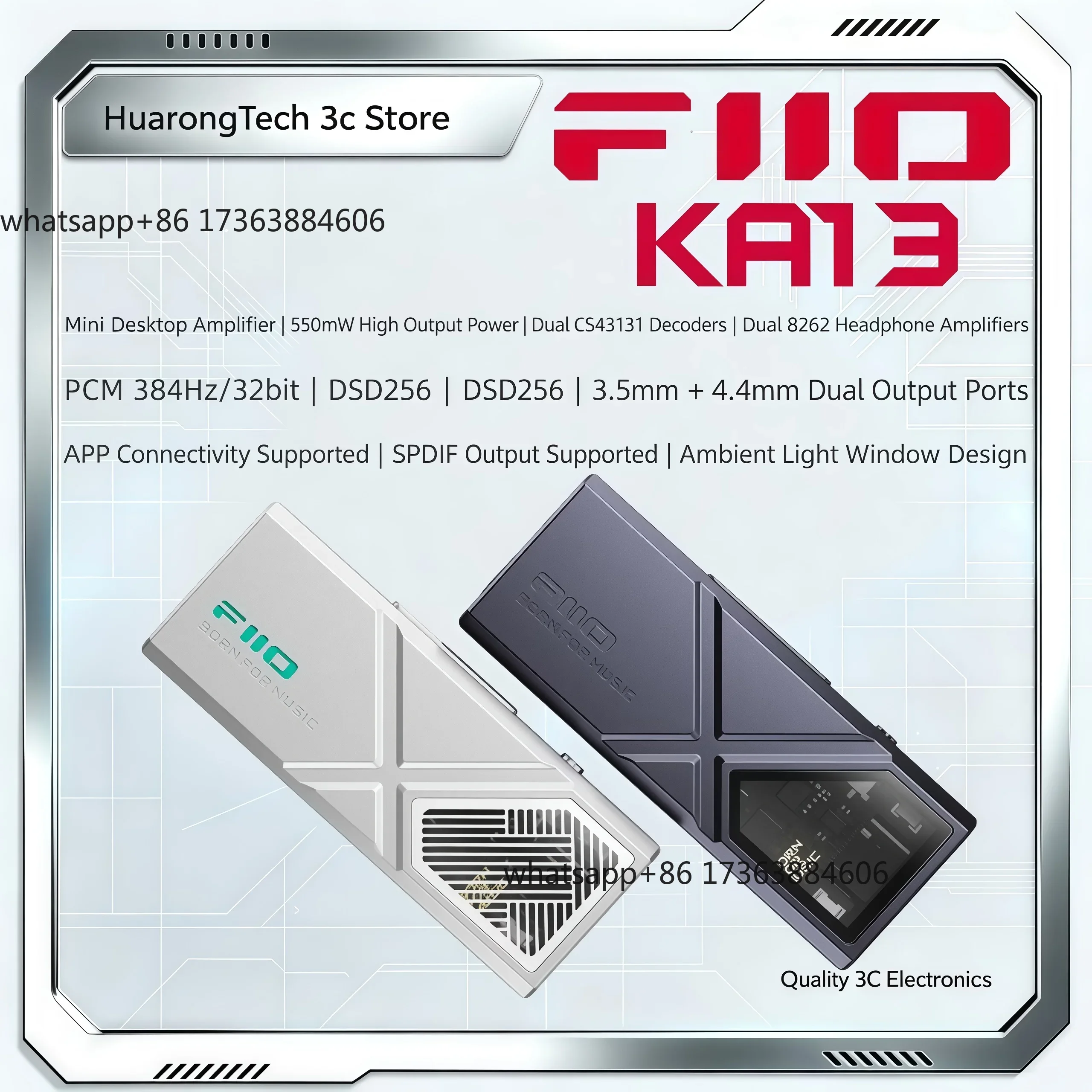 Headphone Amplifier Dac - KA13, amplificateur de casque USB DAC,