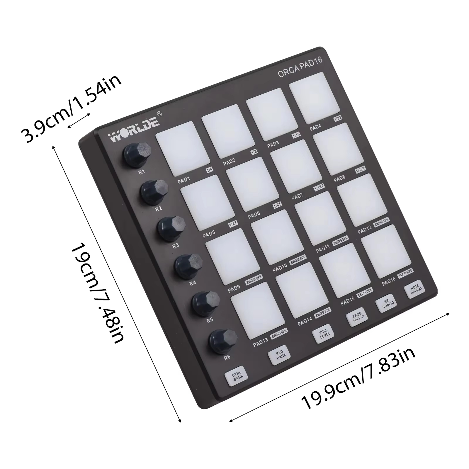 Contrôleur MIDI WORLDE ORCA PA - Midi Controller Pad avis et prix