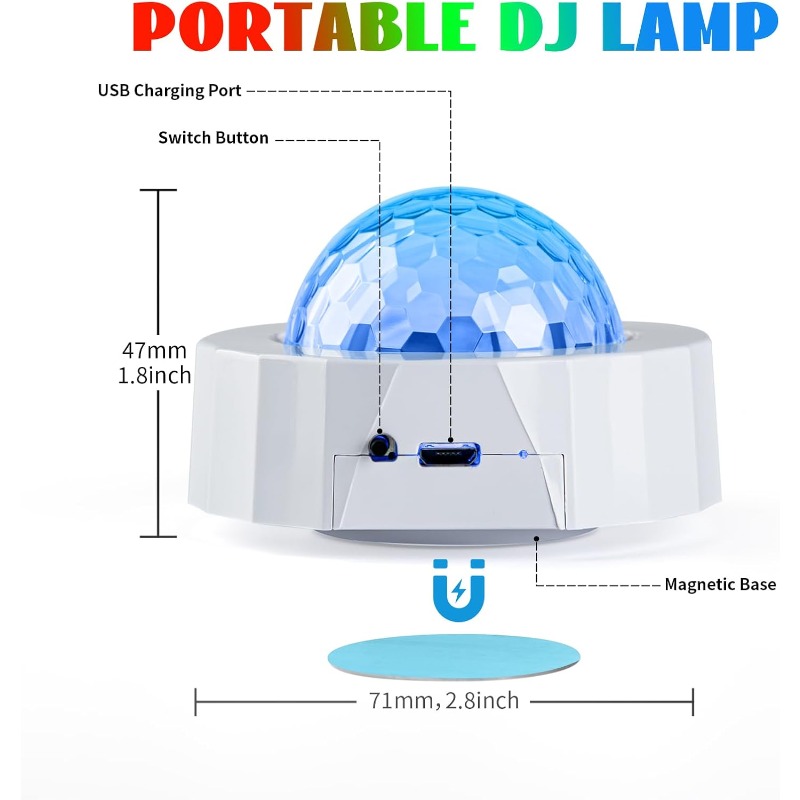 Boule Disco de voiture, batter - Audio Music Dj avis et prix