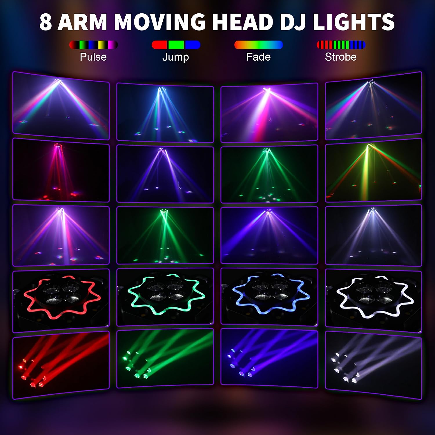 Projecteur de scène 200W à 8 b - Audio Music Dj avis et prix